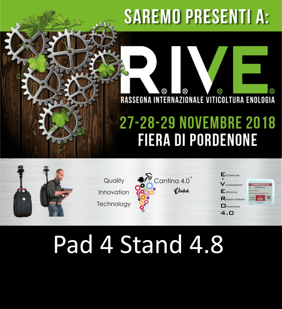 Expo Rive 2018 - Cantina 4.0® - Pad 4 Stand 4.8